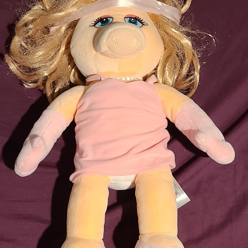 Build-A-Bear Pink Plush with Blonde Accents